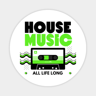 HOUSE MUSIC  - Cassette (Green/Black) Magnet